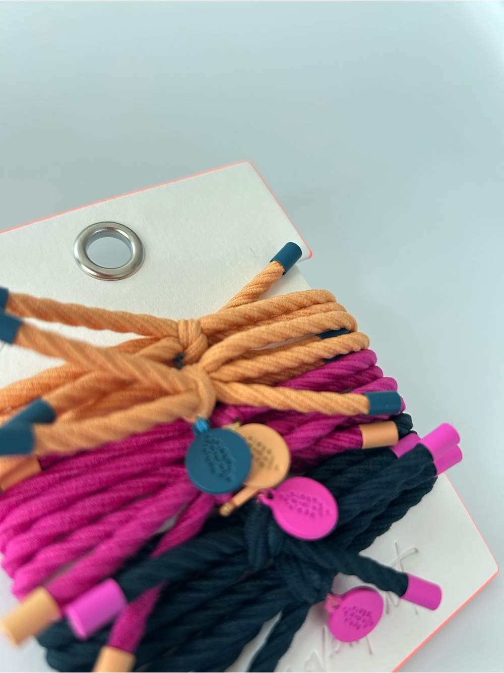 Free People FP Movement Hair Elastics Ponytail Holder Pack Charm Details - Picture 3 of 3